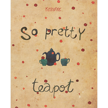 Тетрадь общая Kroyter А5,48л,клетка,скрепка Teapot арт.06395