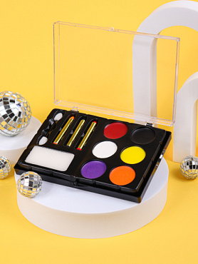 Набор аквагрима для детей (6 цветов,карандаш,спонж,аппликатор)