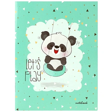 Книжка записная детская  А6 48л. "Озорная панда" обложка лам. картон