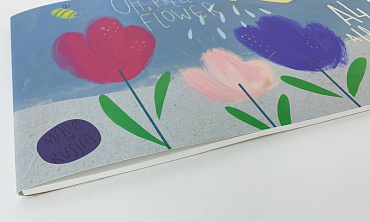 Альбом для рисования А4 40л, склейка, тиснение фольгой, обложка импортный картон "Flower", Эмоционал
