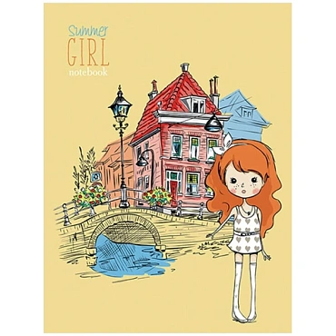 Записная книжка детская, А6, 48 л., обложка - ламинированный картон, "Девочка"
