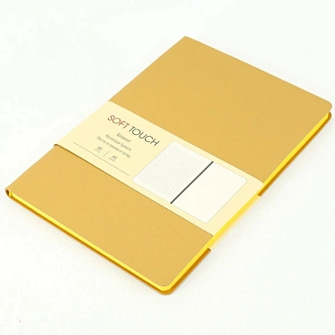Книга для записей  А5 80л Soft Touch Винтажное золото об иск. кожа  ком. блок (в лин.,в точ.без лин)